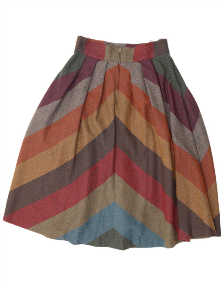 VINTAGE A-line nederdel til kvinder EU 40 Medium W30 Flerfarvet stribet