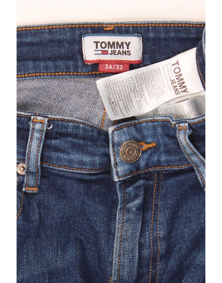 Tommy Hilfiger Straight Jeans til mænd W34 L32 Blå Bomuld