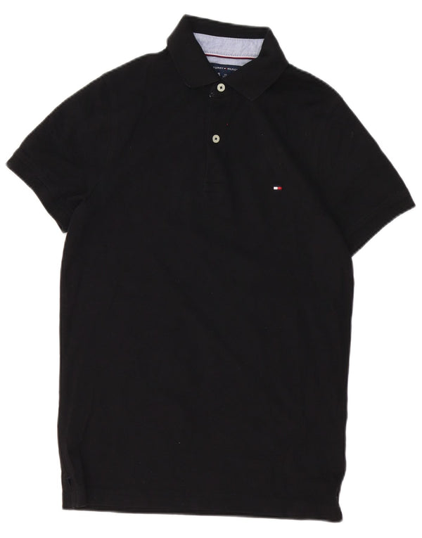 Tommy Hilfiger Herre Slim Fit Polo Shirt XS Sort Bomuld