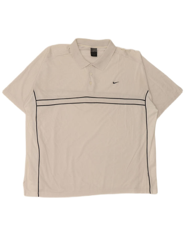 Nike Polo Shirt til mænd 2XL Hvidstribet