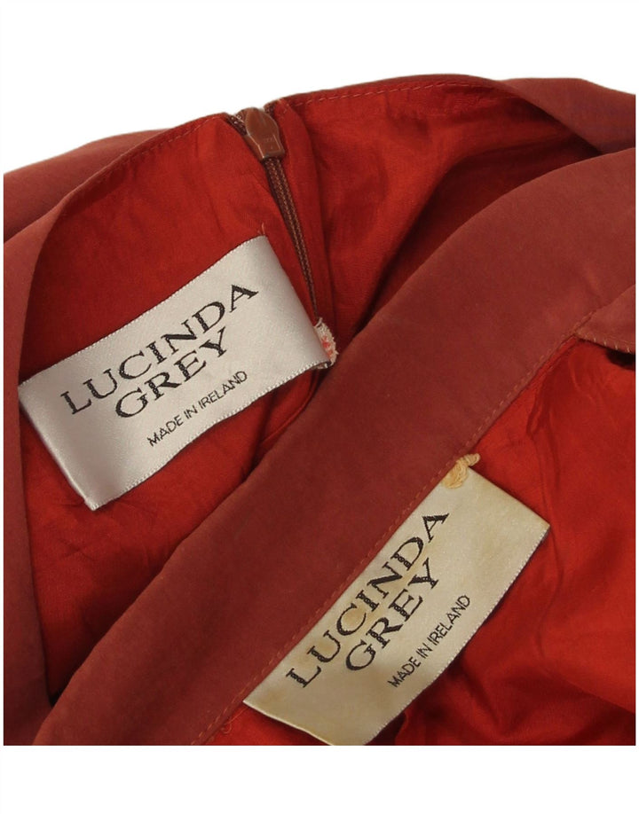 Vintage kvinders 1 knap 2 stykke sæt UK 16 Large Burgundy Polyester