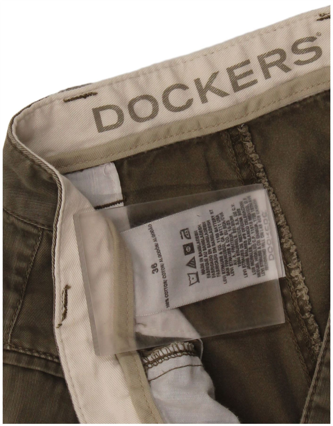 DOCKERS Herre Cargo Shorts W36 Large Khaki Bomuld