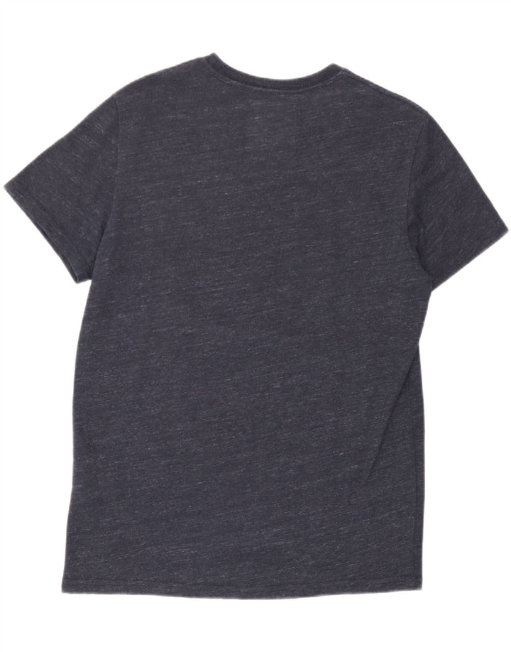 Superdry Grafisk T-shirt til mænd, medium marineblå bomuld