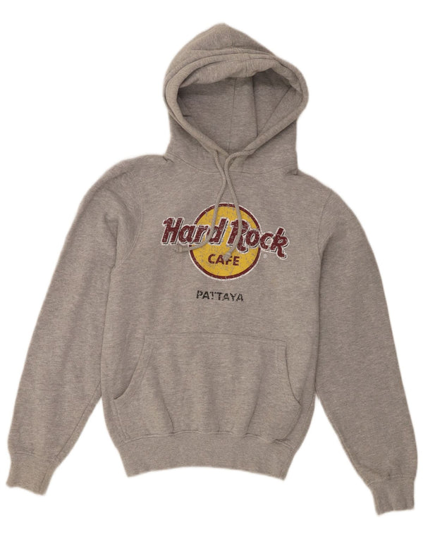 Hard Rock Cafe Dame Pattaya Hoodie Jumper UK 10 Small Grey Flecked