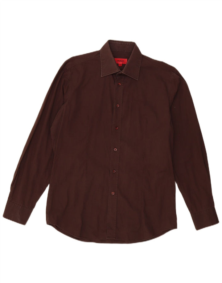 Hugo Boss Herreskjorte Medium Brun Bomuld