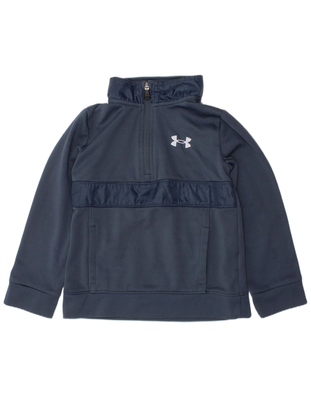 UNDER ARMOUR Sweatshirt med lynlås til drenge 5-6 år marineblå polyester