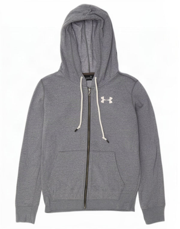 Under Armour Herre grafisk hættetrøje med lynlås XS Grå Flecked Bomuld