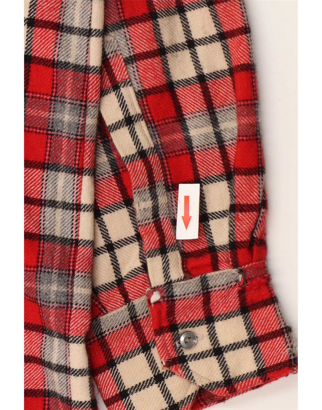Vintage flannelskjorte til mænd XL rød ternet uld