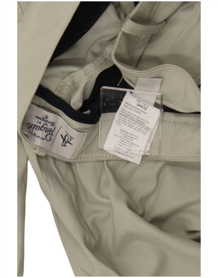 Penguin Herre Slim Chino Bukser W34 L32 Grøn Polyester