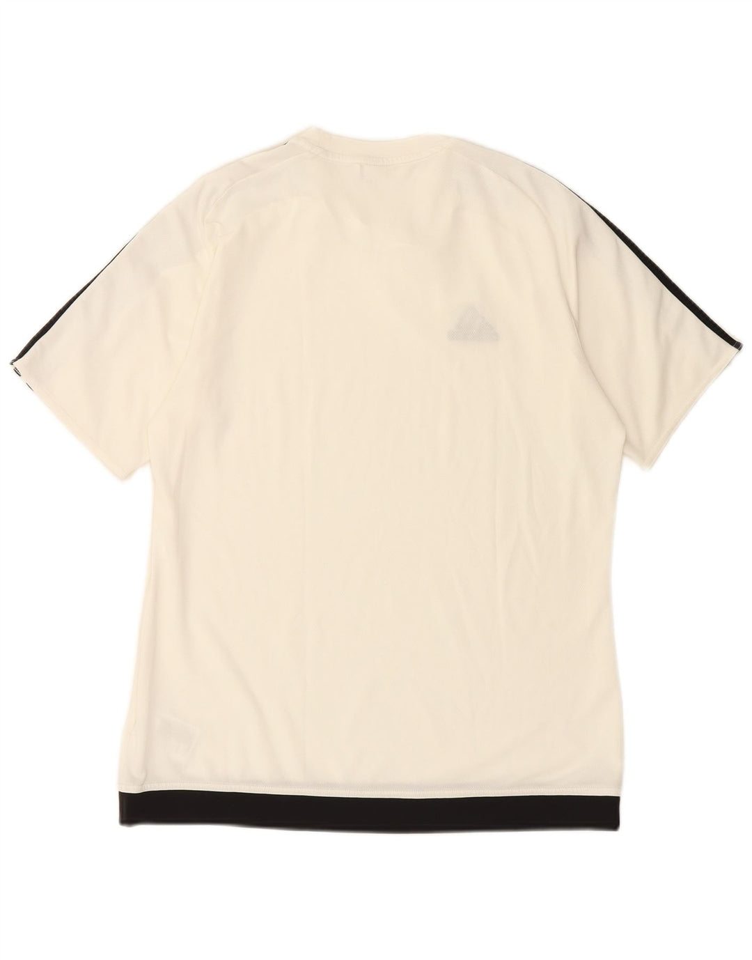 ADIDAS Herre Climalite T-Shirt Top Medium White Colourblock Polyester