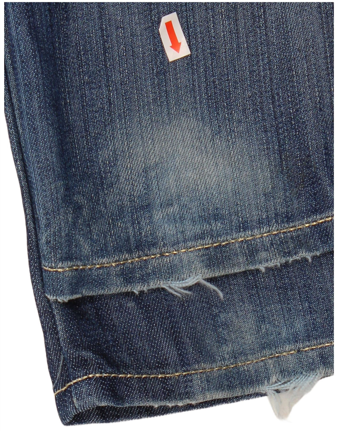 GUESS Dame Pismo Straight Jeans W31 L33 Blå Bomuld