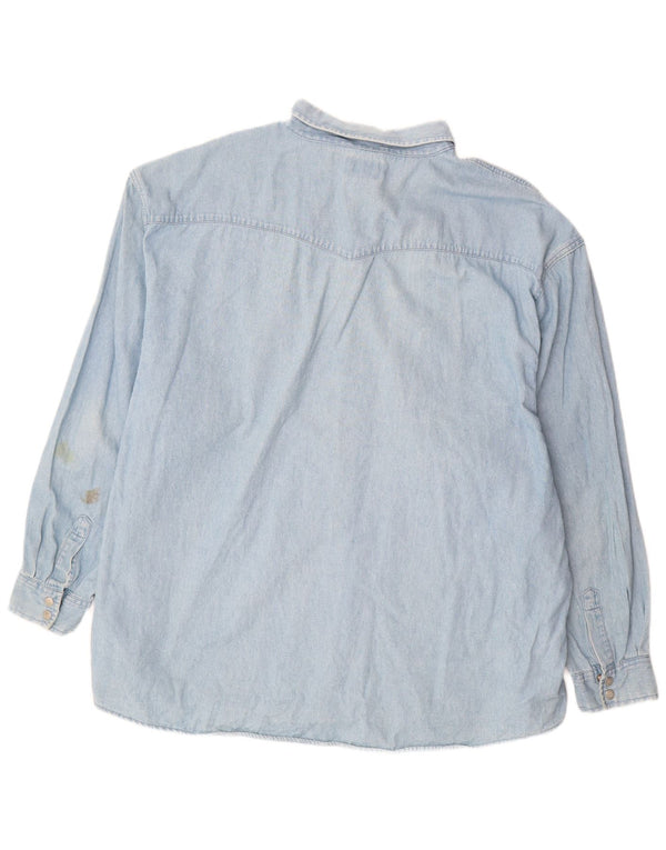 JOHN BANER Denimskjorte til mænd 3XL Blå Bomuld