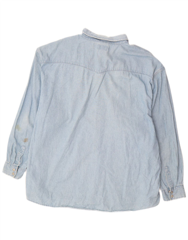 JOHN BANER Denimskjorte til mænd 3XL Blå Bomuld