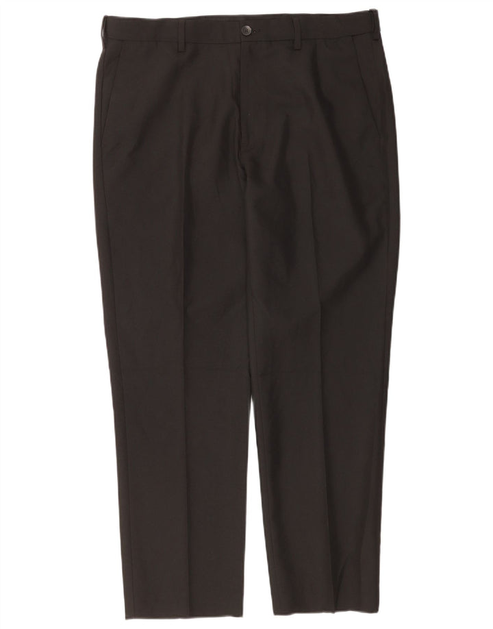 Marks & Spencer Herre Regular Fit Chinobukser W36 L29 Sort polyester