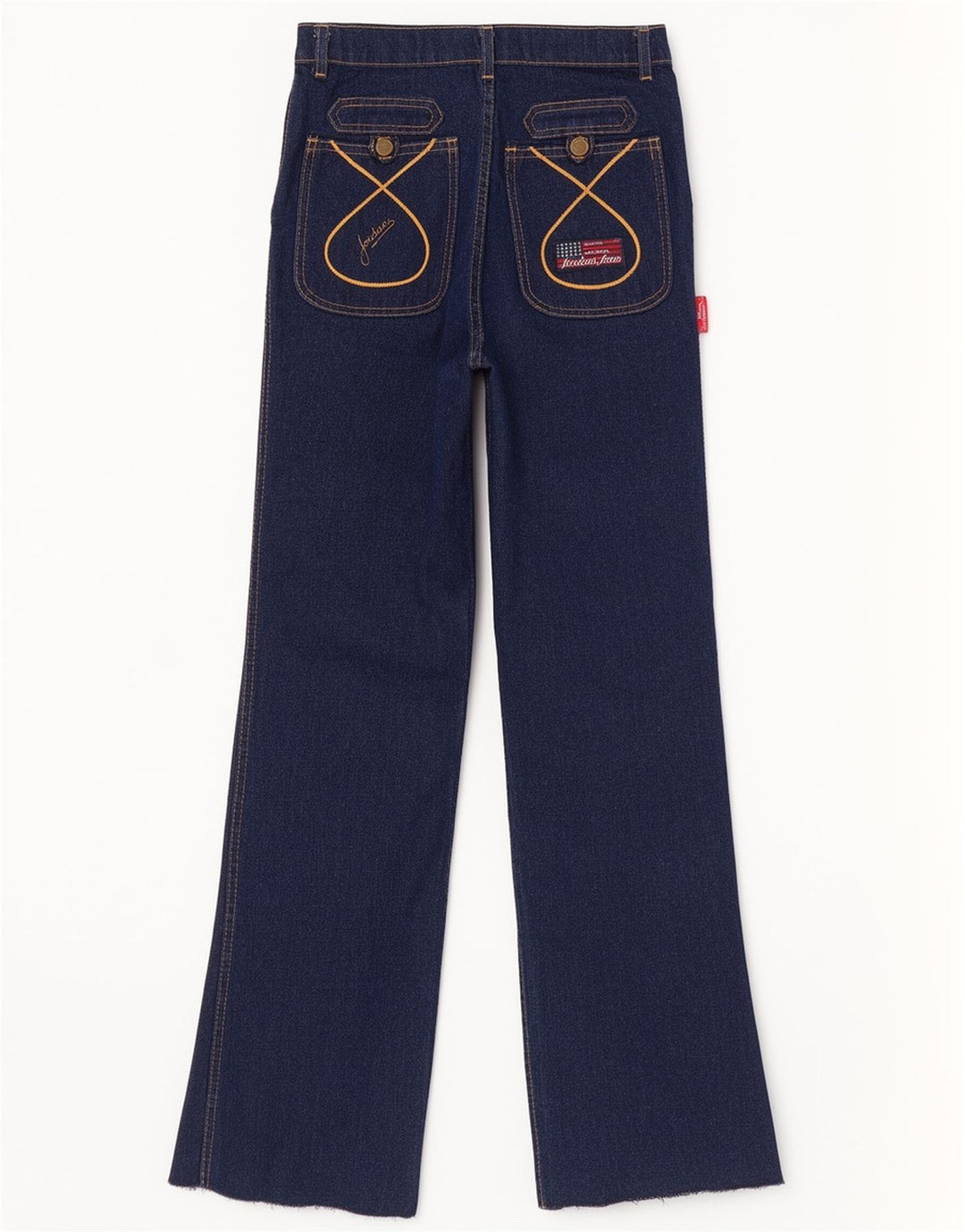 Vintage Dame Bootcut Jeans W30 L33 Marineblå Bomuld