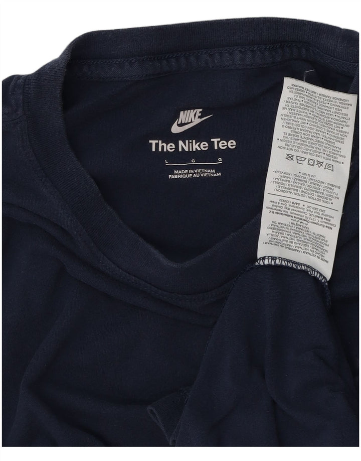 Nike T-shirt top til mænd, stor marineblå bomuld