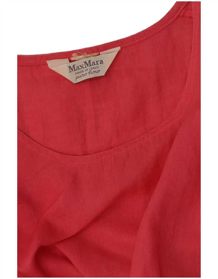 Max Mara Dame Bluse Top UK 12 Medium Pink