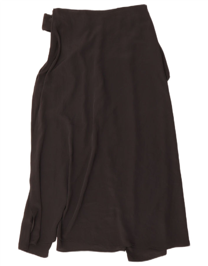 Zara Dame Asymmetrisk Midi Wrap Nederdel Small W26 Sort
