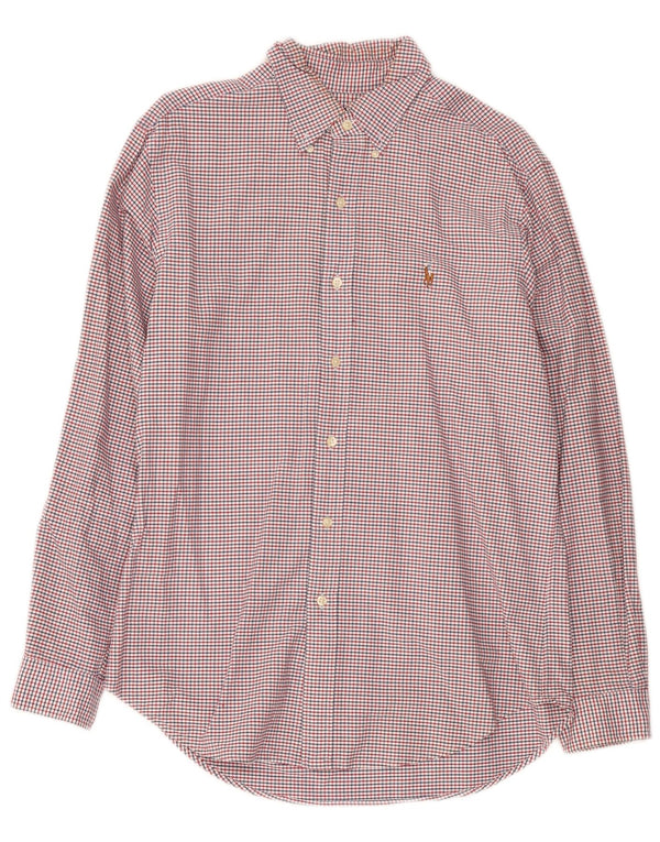 Ralph Lauren Herre Classic Fit Flanellskjorte Medium Rød Gingham Bomuld