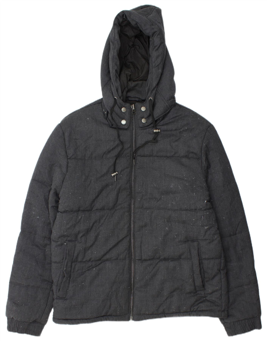 French Connection Herre hættepolstret jakke UK 42 XL sort uld