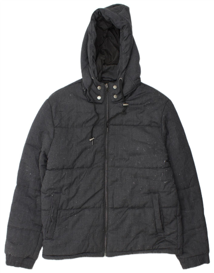 French Connection Herre hættepolstret jakke UK 42 XL sort uld
