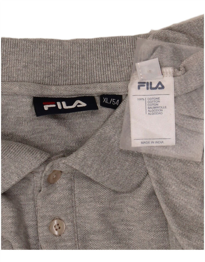 FILA Poloskjorte til mænd XL Grå Bomuld