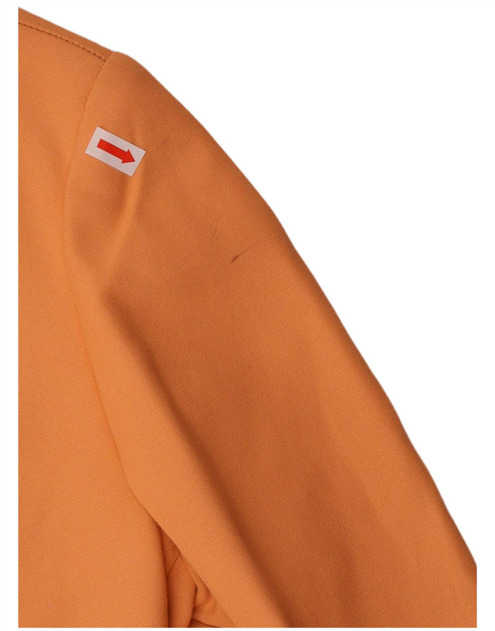 Vintage dame 3-knaps blazerjakke IT 42 Medium Orange Viscose
