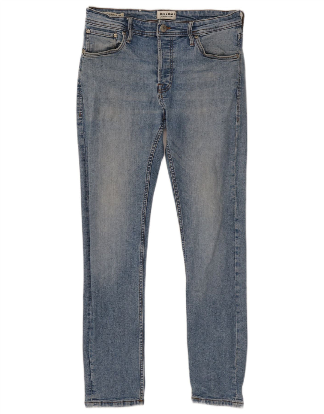 Jack & Jones Herre GLENN Slim Jeans W32 L30 Blå Bomuld