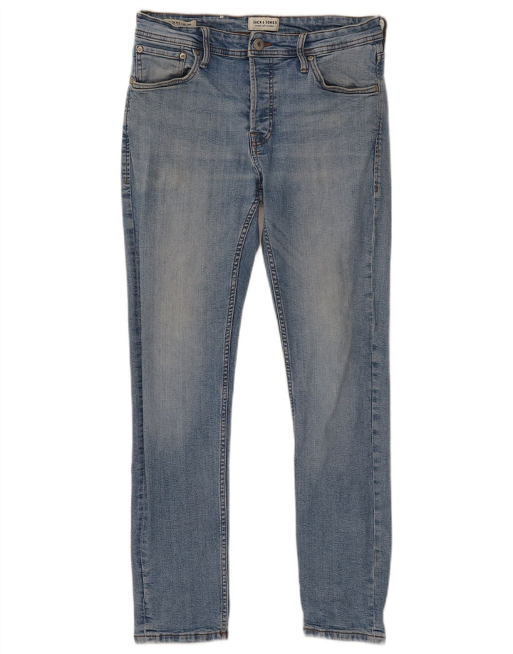 Jack & Jones Herre GLENN Slim Jeans W32 L30 Blå Bomuld