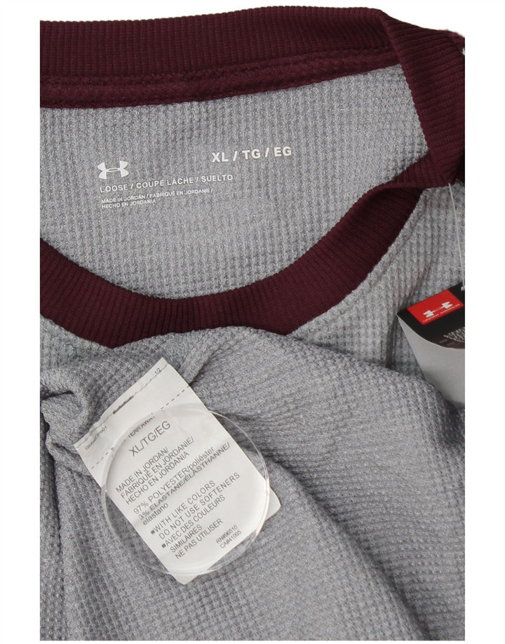 UNDER ARMOUR Herre Top Langærmet XL Grå Colourblock Polyester