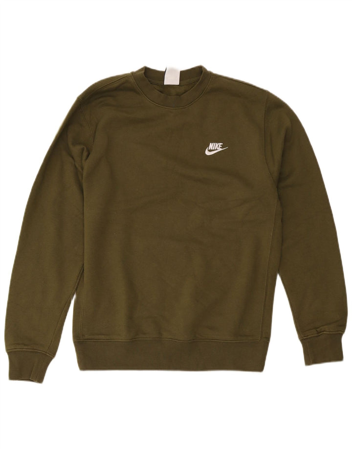 Nike Sweatshirt til mænd, lille Khaki Bomuld
