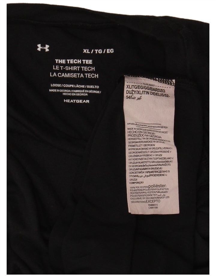 Under Armour Herre Heat Gear T-Shirt Top XL Sort Polyester