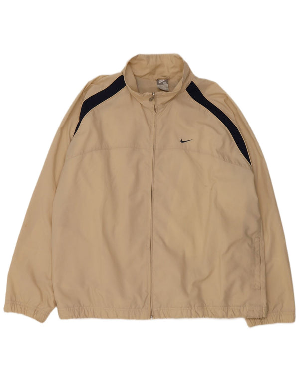 Nike Træningsdragt til mænd, topjakke UK 47/48 2XL Beige Colourblock Polyester