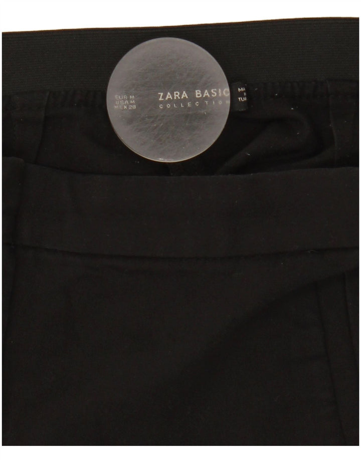 Zara Dame Slim Chino Bukser Medium W28 L28 Sort Colourblock