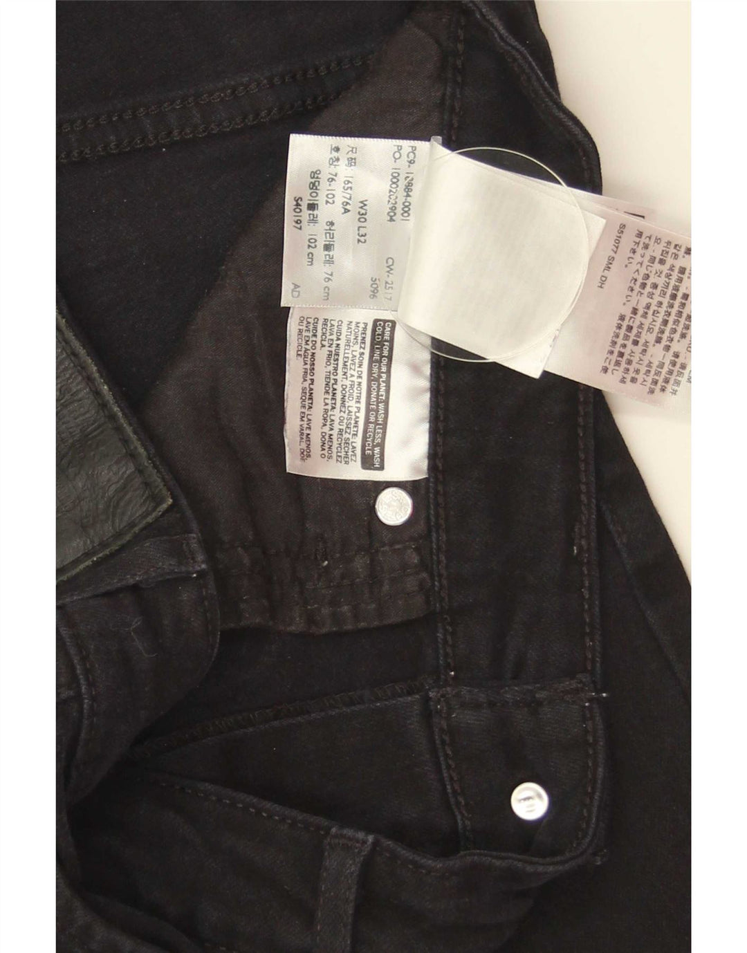Levi's Dame 712 Slim Jeans W30 L32 Sort Bomuld