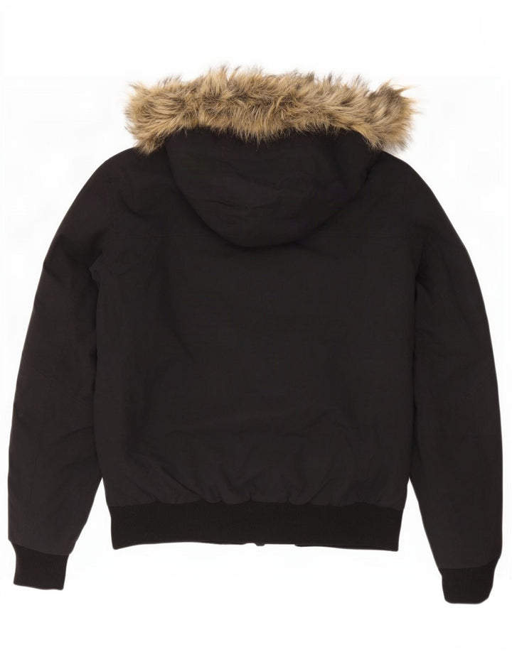 Jack Wolfskin Herre Hooded Bomber Jacket UK 36/38 Medium Black Polyamide