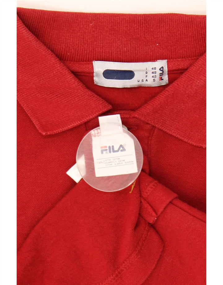 FILA Poloshirt til mænd IT 48 Lille rød bomuld