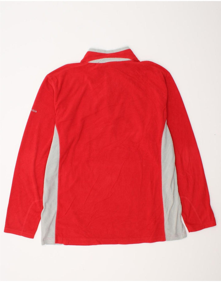 COLUMBIA Fleece Jumper med lynlås til mænd XL Rød Colourblock Polyester