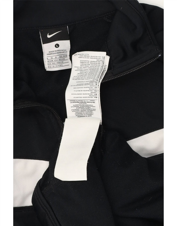 Nike drenge træningsdragt topjakke 12-13 år Stor sort farveblok
