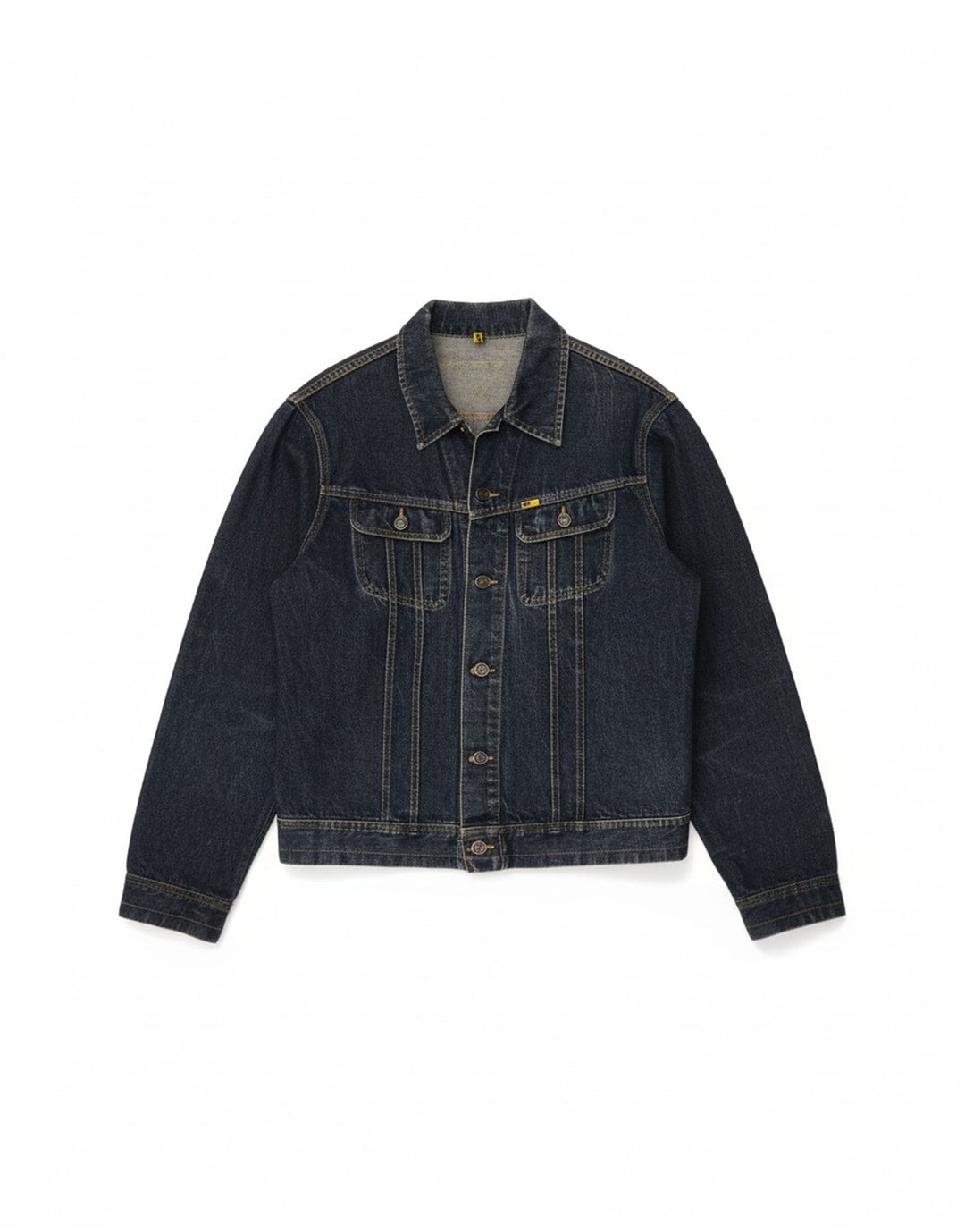 MELTIN' POT Mens Denim Jacket UK 44 2XL Navy Blue Cotton Vintage Meltin' Pot and Second-Hand Meltin' Pot from Messina Hembry 