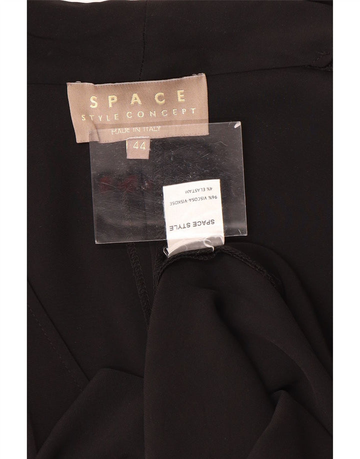 VINTAGE ærmeløs asymmetrisk kjole til kvinder IT 44 Medium Sort viskose