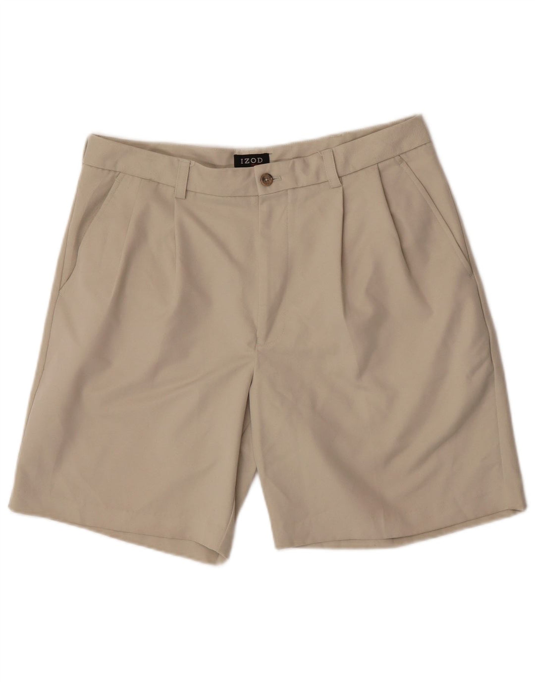 Izod Herre Pegged Chino Shorts W34 Large Beige Polyester