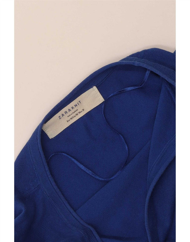 Zara Dame Bluse Top UK 14 Medium Blue