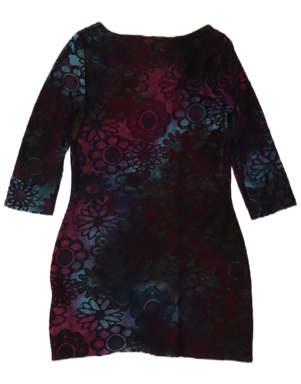 Joe Browns Dame 3/4-ærmet Skede Kjole UK 10 Small Multicolored Floral