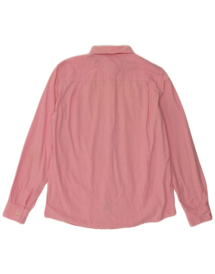 Tommy Hilfiger dameskjorte US 6 Medium Pink ternet bomuld