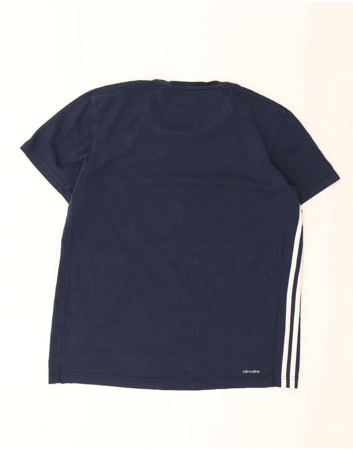 Adidas Herre Climalite T-Shirt Top Medium Navy Blue