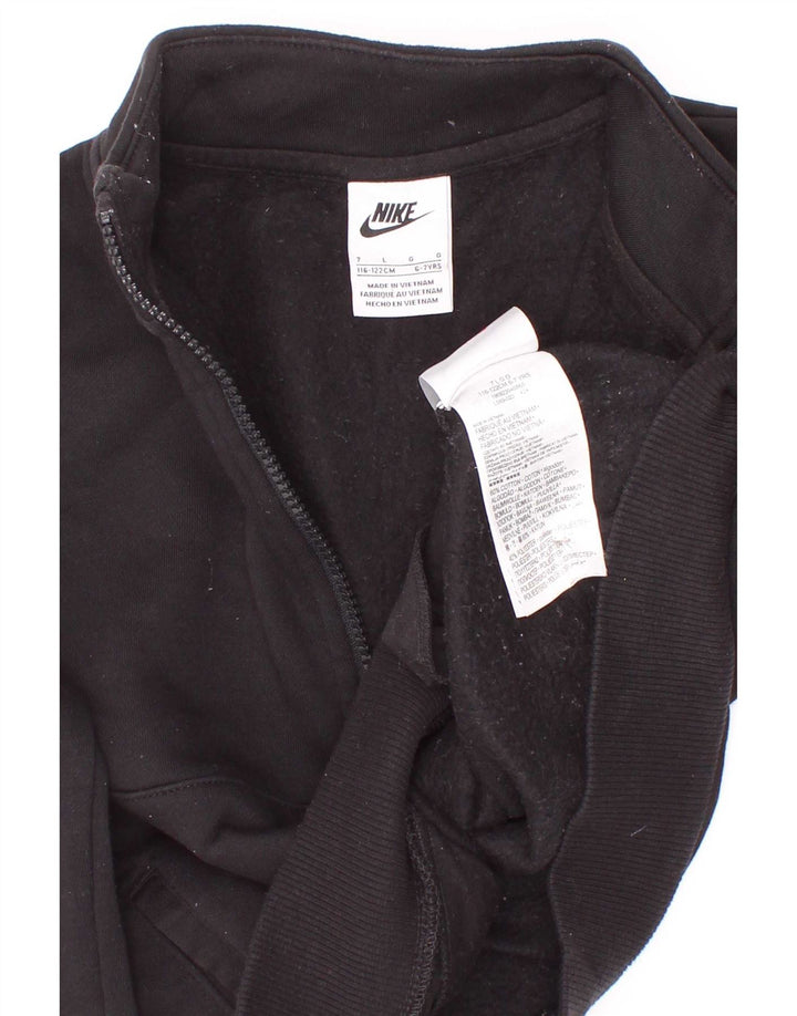Nike Boys Sweatshirt med lynlås 6-7 år Stor sort bomuld