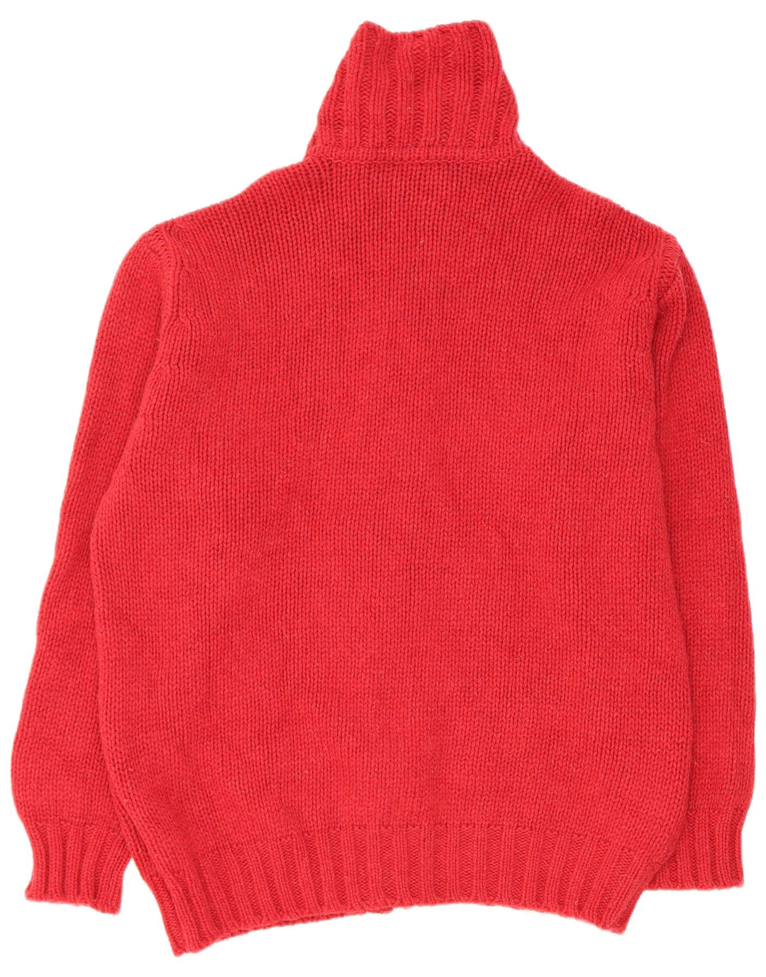 White Sails Herre Cardigan Sweater Large Red Virgin Wool