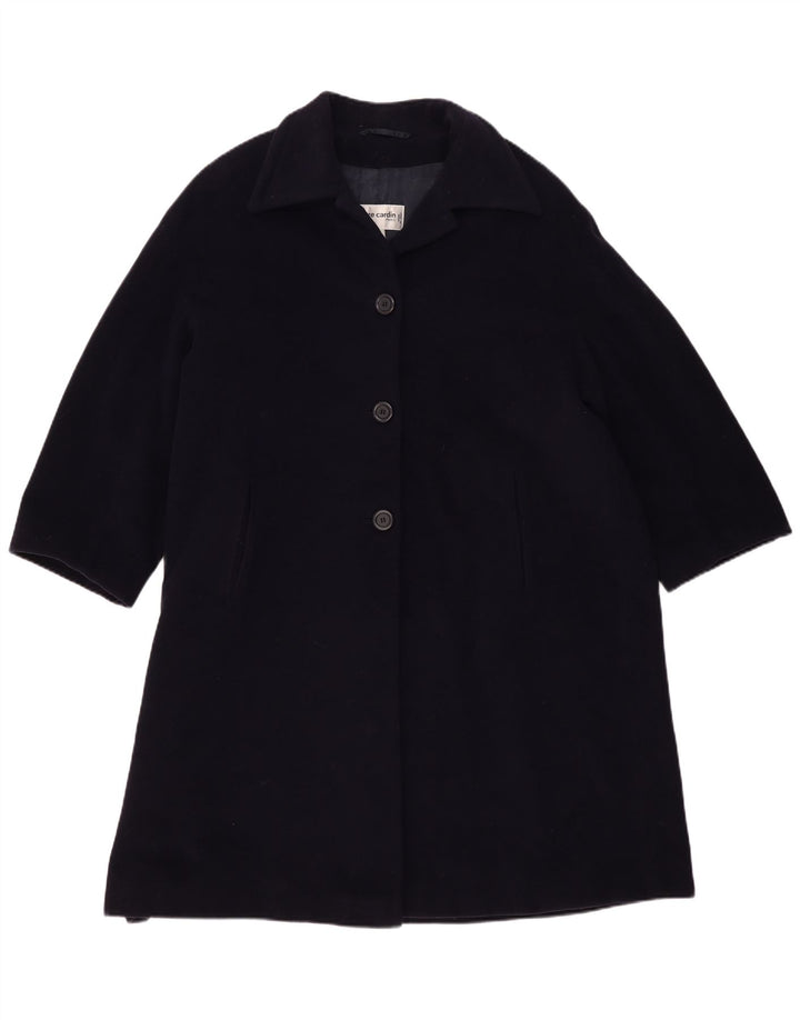 Pierre Cardin Dame Oversized Overfrakke IT 42 Medium Marineblå Uld
