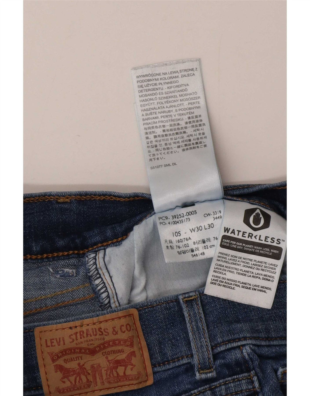 Levi's Dame Classic Bootcut Jeans US 10 Large W30 L30 Blue Cotton